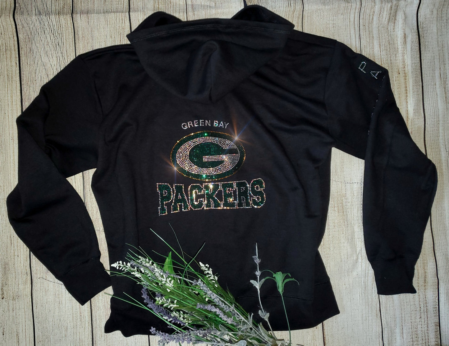 Green Bay Packers Unisex Zip Up Jacket Sweatshirt Bling Packers Full Zip Up Sweatshirt Hoodie