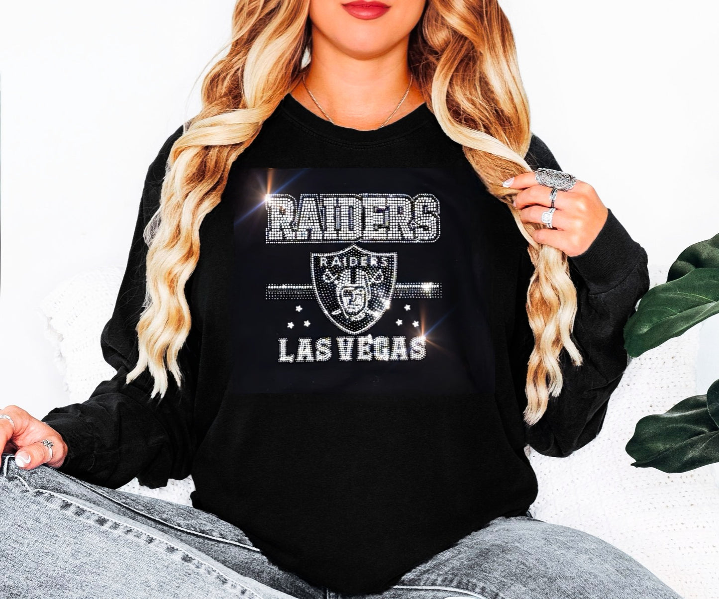 Bling Las Vegas UNISEX Long Sleeve Comfort Colors T-shirt Oversized Shirt