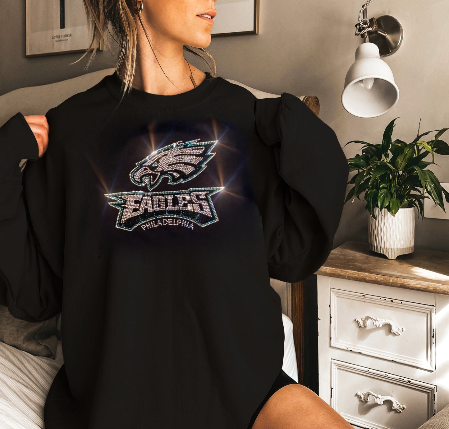 Philadelphia Eagles Unisex HOODIE or CREWNECK Sweatshirt Bling Eagles Sweatshirt Hoodie