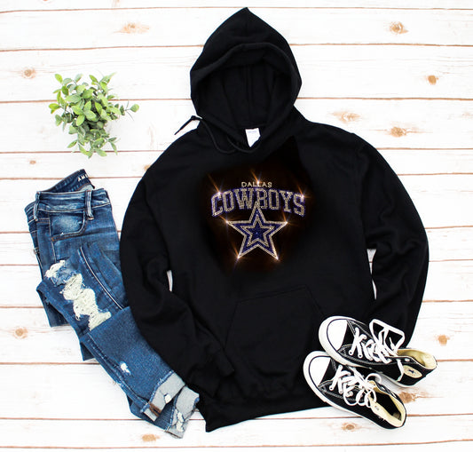 Dallas Cowboys Unisex HOODIE or CREWNECK Sweatshirt Bling Cowboys Sweatshirt Hoodie