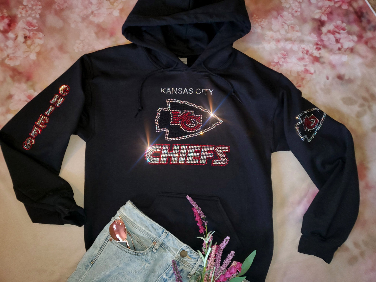 Kansas City Chiefs Unisex HOODIE or CREWNECK Sweatshirt Bling Chiefs Sweatshirt Hoodie