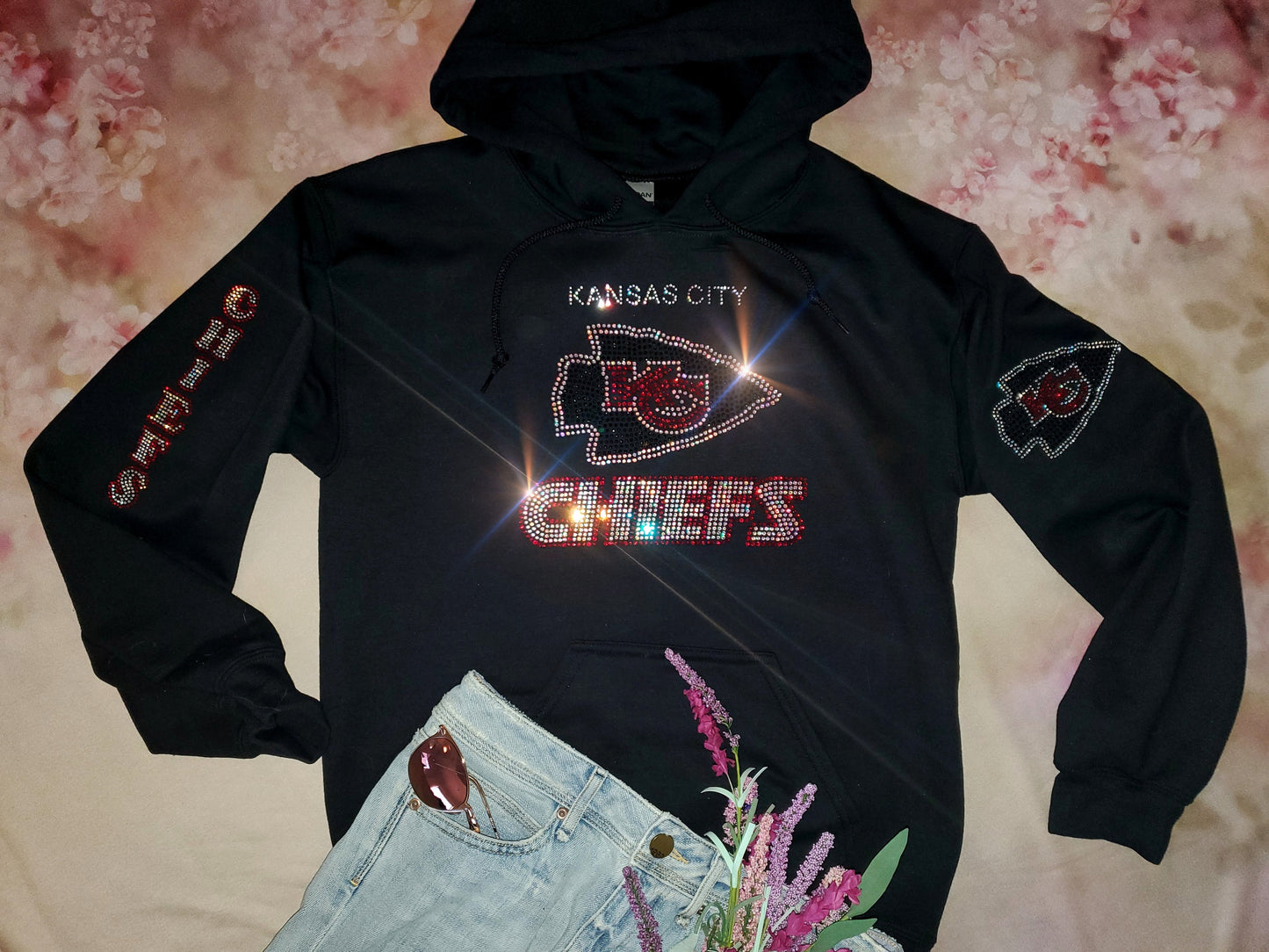 Kansas City Chiefs Unisex HOODIE or CREWNECK Sweatshirt Bling Chiefs Sweatshirt Hoodie