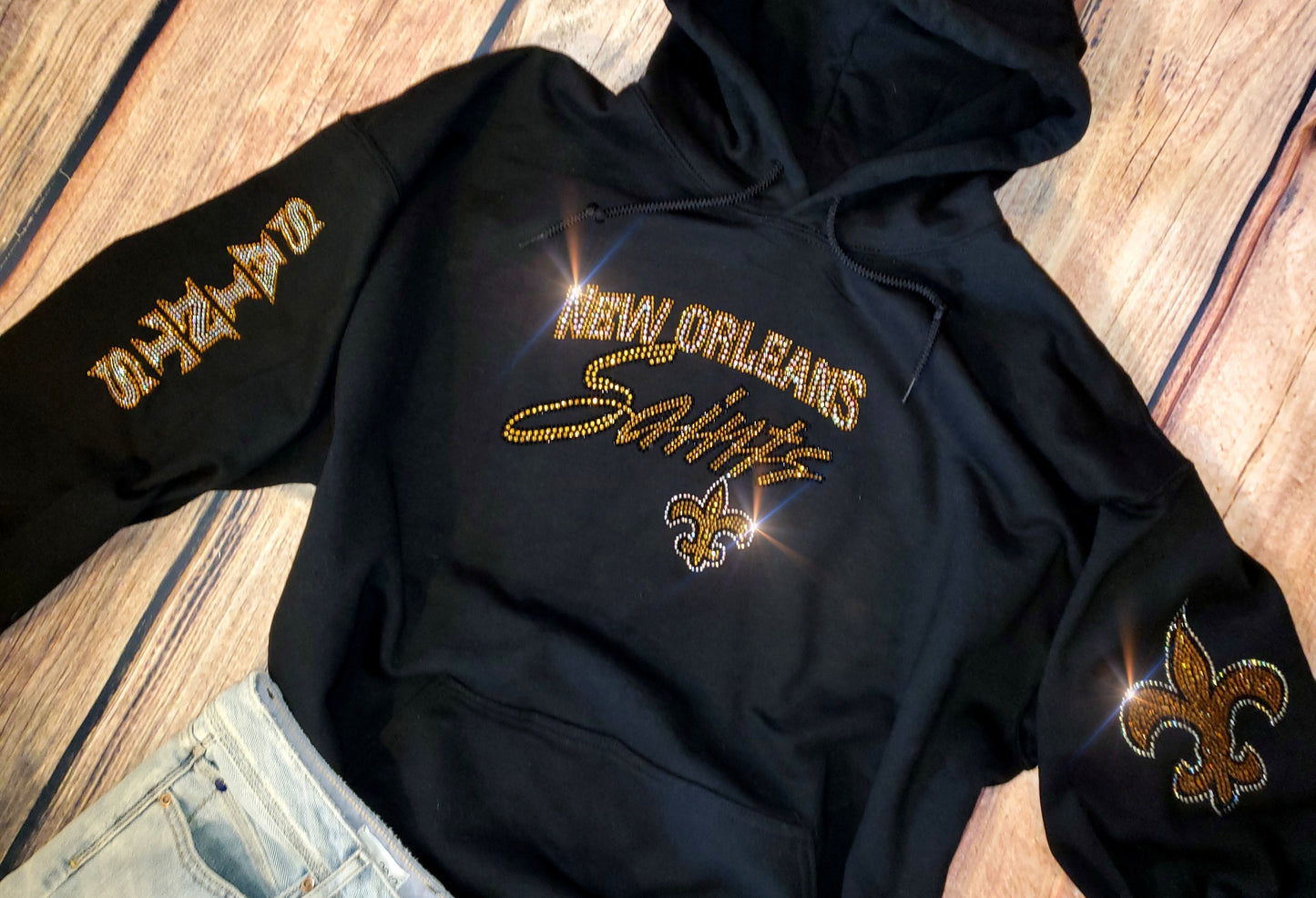 New Orleans Saints Unisex HOODIE or CREWNECK Sweatshirt Bling Saints Sweatshirt Hoodie