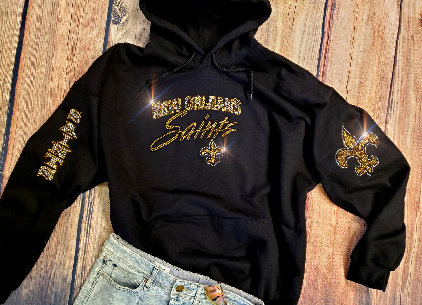 New Orleans Saints Unisex HOODIE or CREWNECK Sweatshirt Bling Saints Sweatshirt Hoodie