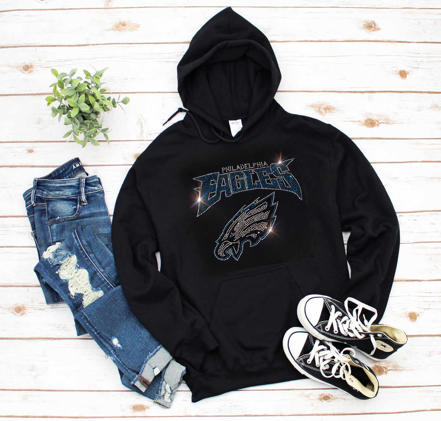 Philadelphia Eagles Unisex HOODIE or CREWNECK Sweatshirt Bling Eagles Sweatshirt Hoodie