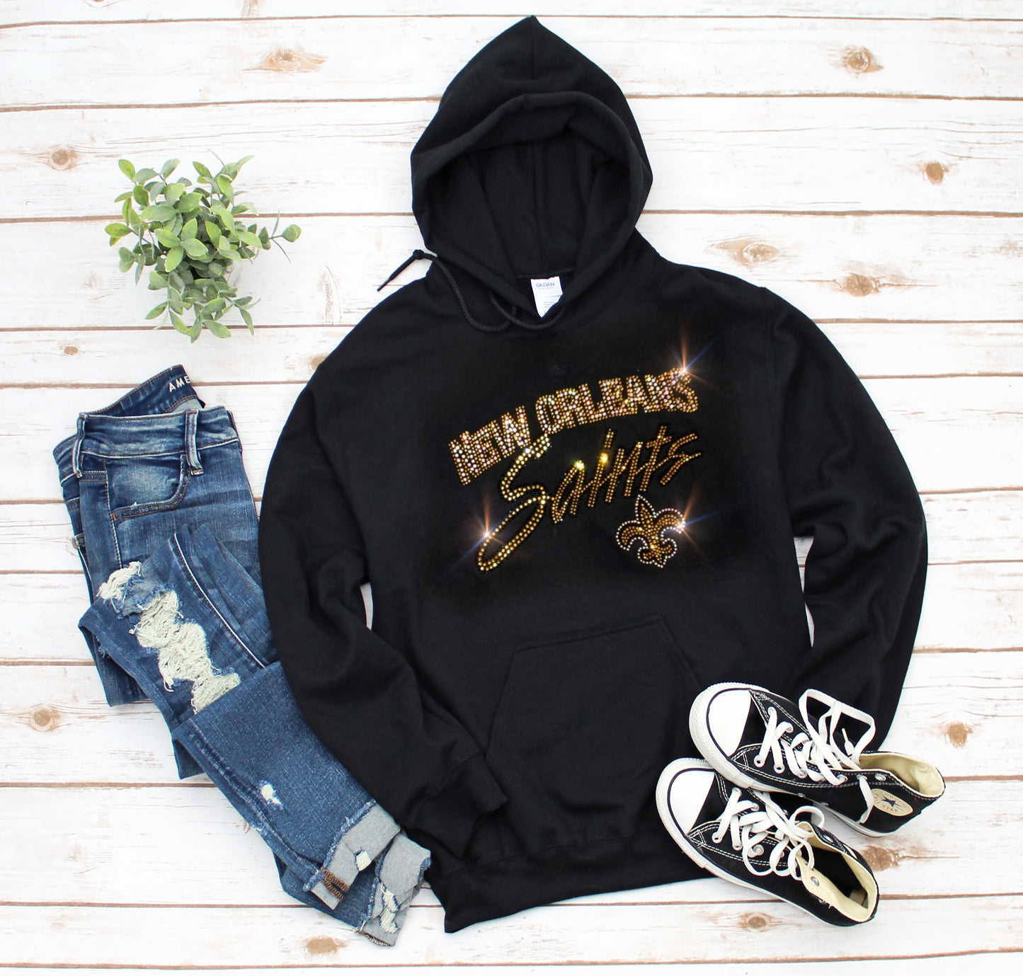 New Orleans Saints Unisex HOODIE or CREWNECK Sweatshirt Bling Saints Sweatshirt Hoodie