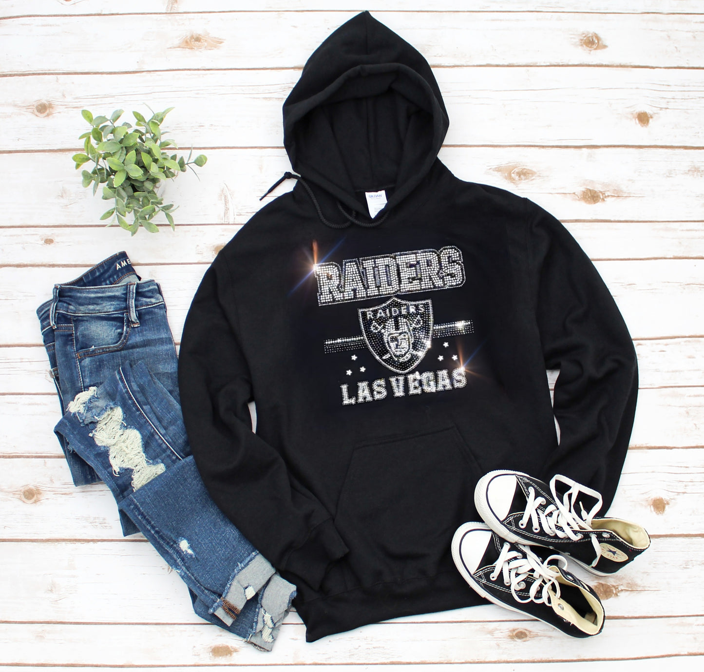 Las Vegas Raiders Unisex HOODIE or CREWNECK Sweatshirt Bling Raiders Sweatshirt Hoodie