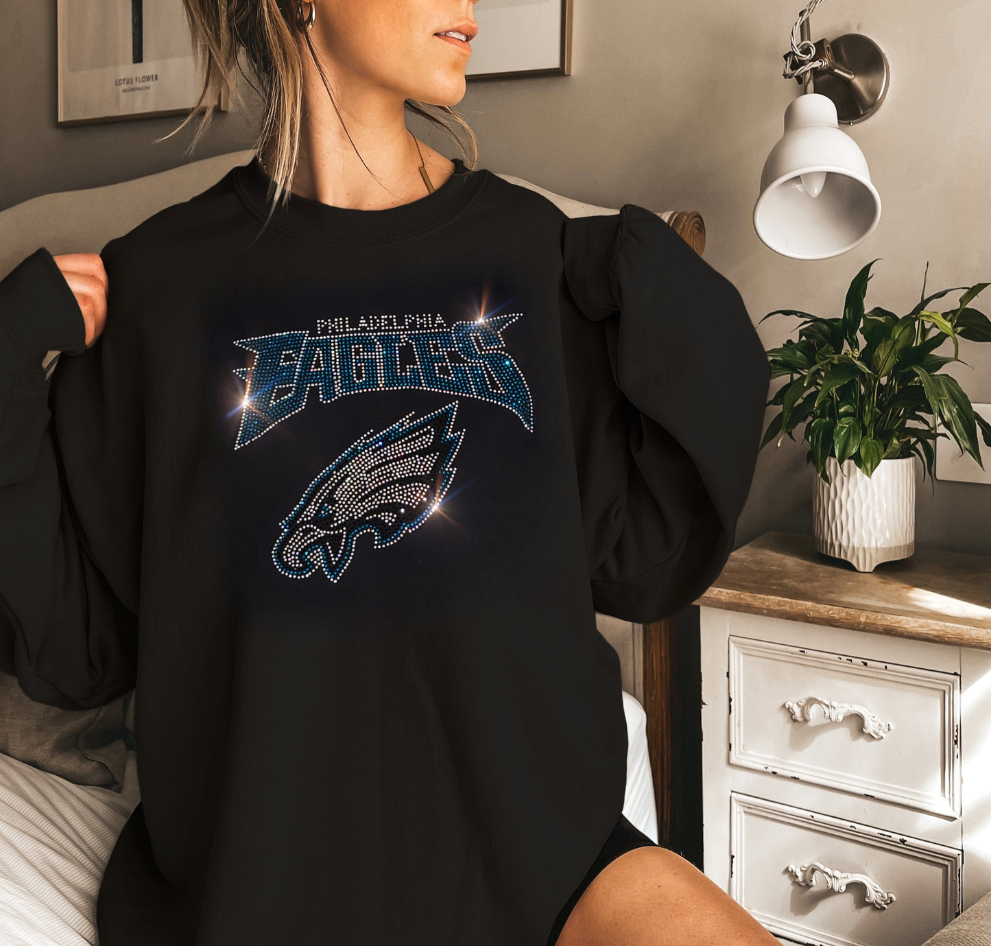 Philadelphia Eagles Unisex HOODIE or CREWNECK Sweatshirt Bling Eagles Sweatshirt Hoodie