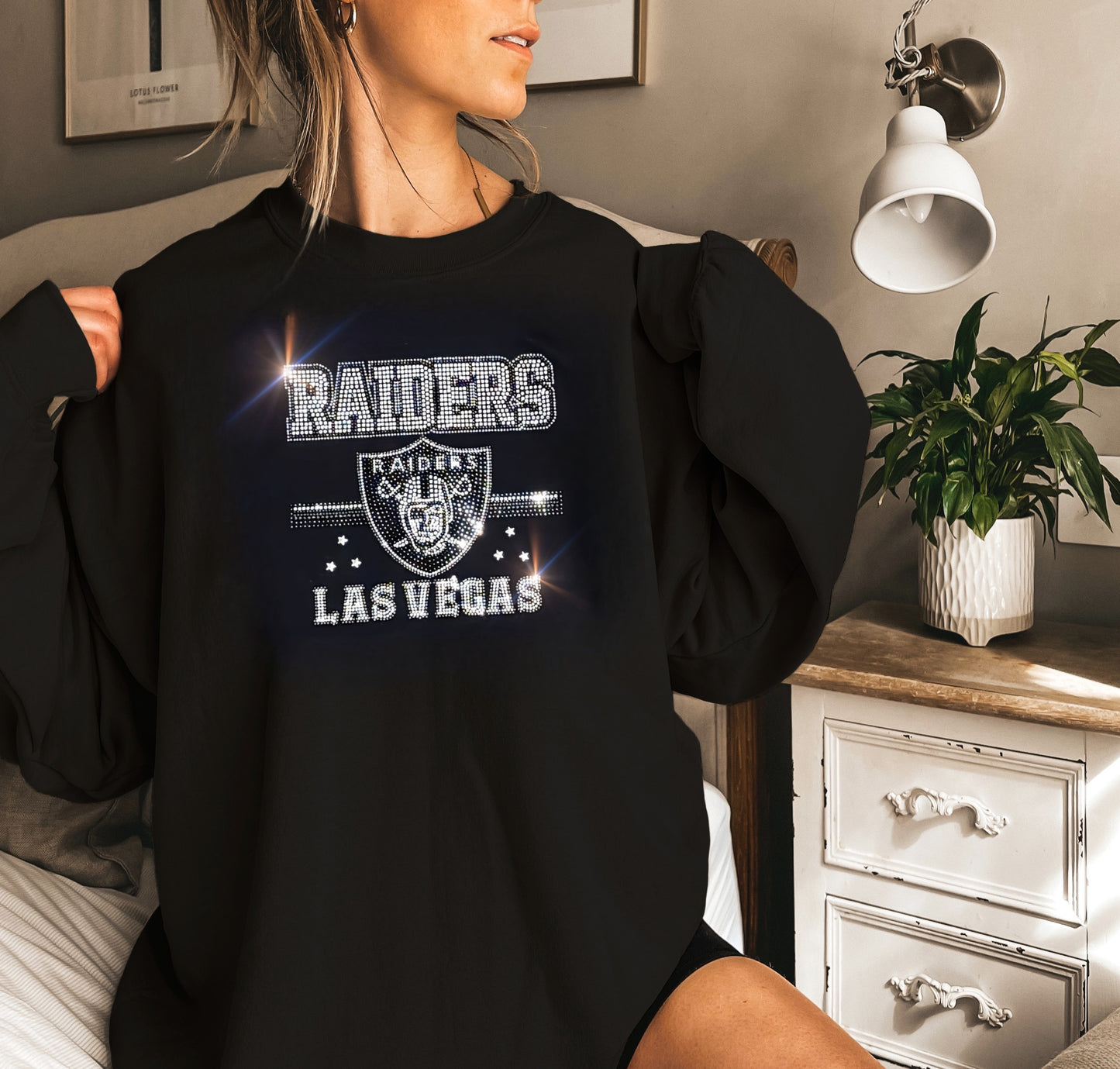 Las Vegas Raiders Unisex HOODIE or CREWNECK Sweatshirt Bling Raiders Sweatshirt Hoodie